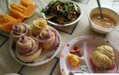 玫瑰花卷:儿童营养早餐好搭档 玫瑰花卷:儿童营养早餐好搭档